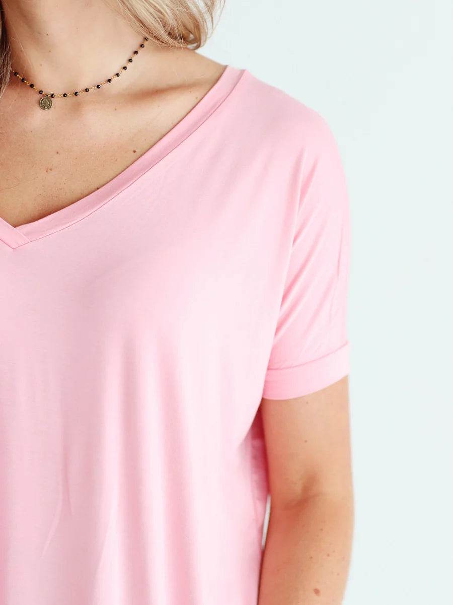 Haut à manches courtes et col en V - Nisaf Collections