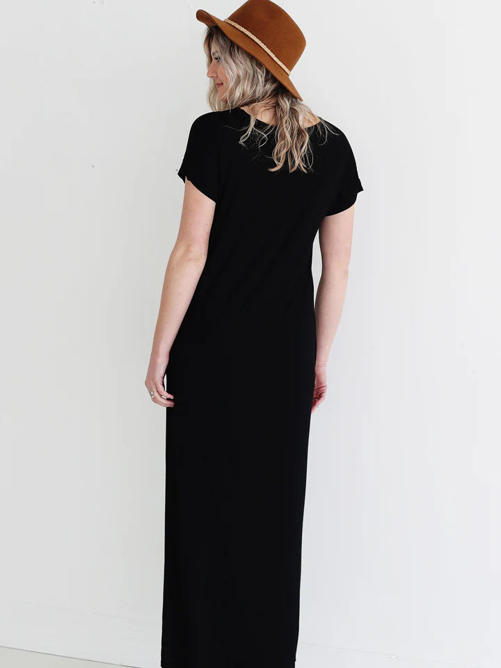 ROBE MAXI COUPE DROITE